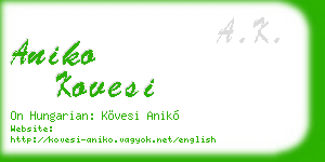 aniko kovesi business card